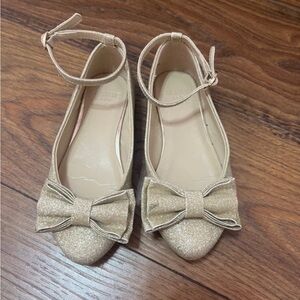 Janie and jack gold sparkle flats